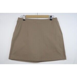 Vuori Meta Golf Skirt Taupe Size L 10 12 Beige Mini Skort Tennis Pickle Ball